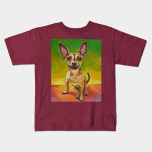 Ollie the Colorful Chihuahua Kids T-Shirt
